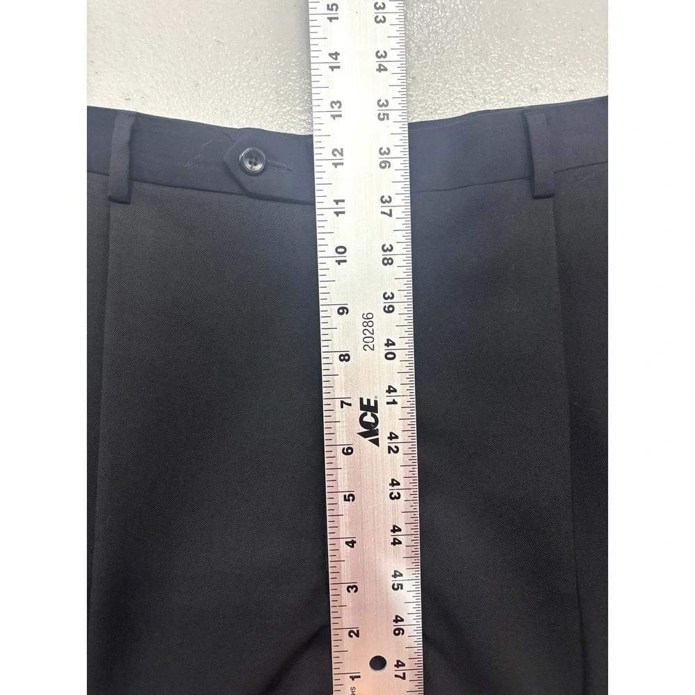 Jos A Bank 35x30 Black Executive Dress Suit Pants Pleated Wool High Waisted